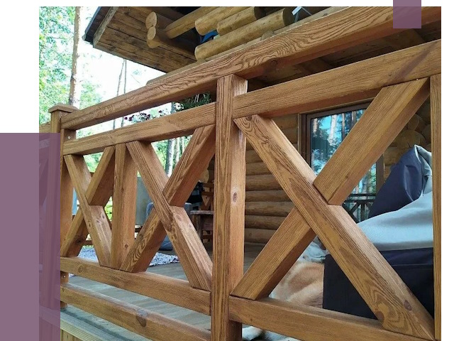 Деревянные перила под ключ в Петропавловске-Камчатском от 7771 руб. 