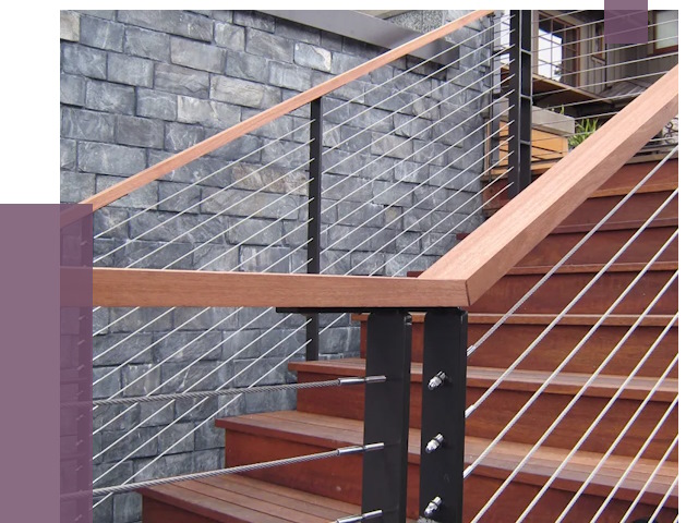 Тросовые перила под ключ в Петропавловске-Камчатском от 7874 руб.