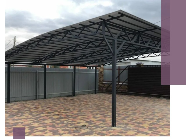 Металлические навесы под ключ в Петропавловске-Камчатском — изготовление и монтаж