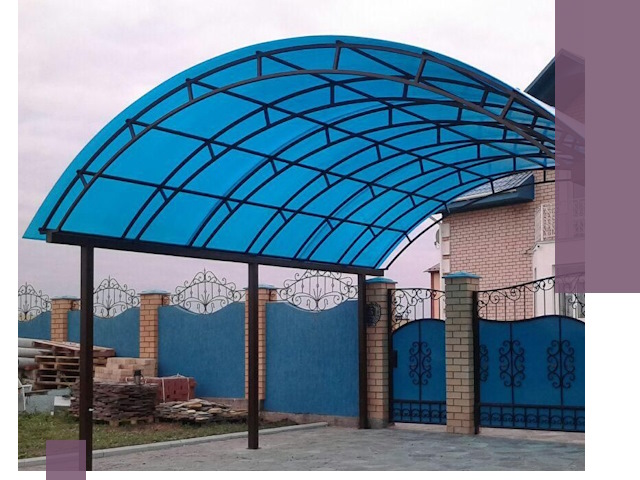 Арочные навесы под ключ в Петропавловске-Камчатском — изготовление и монтаж