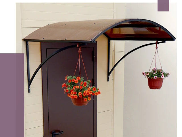 Козырьки над входом в Петропавловске-Камчатском от 15023 руб.  | ПРОЛЁТ-Птк