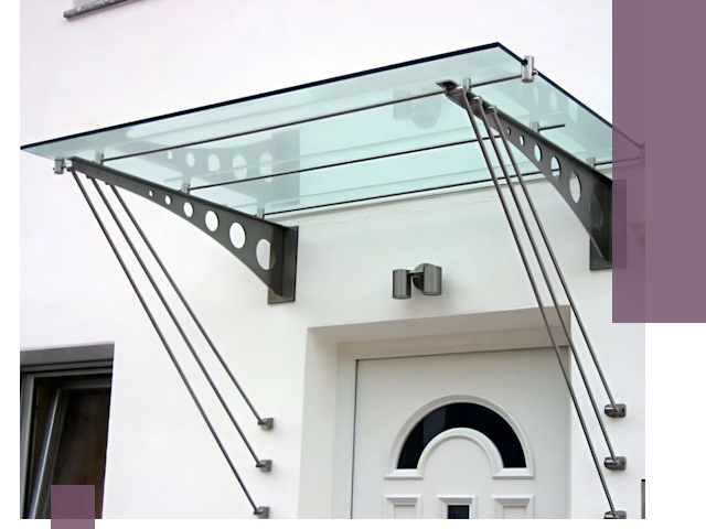 Козырьки над входом под ключ в Петропавловске-Камчатском — изготовление и монтаж