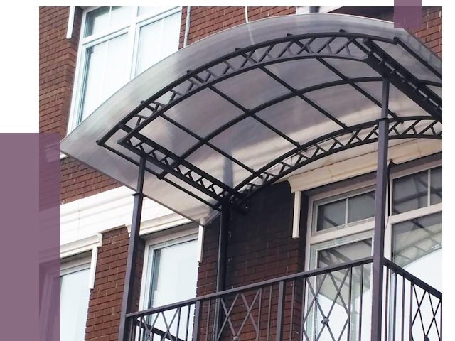 Козырьки над балконом в Петропавловске-Камчатском от 8755 руб. | ПРОЛЁТ-Птк