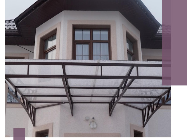 Козырьки из поликарбоната под ключ в Петропавловске-Камчатском