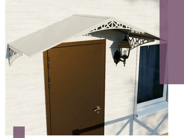 Металлические козырьки на входы и террасы в Петропавловске-Камчатском