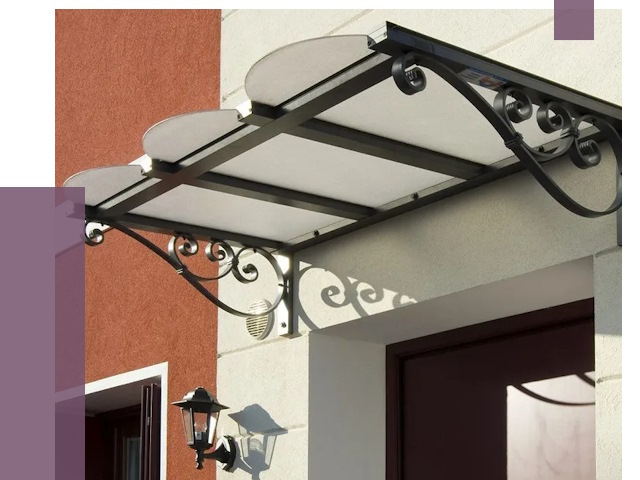 Односкатные козырьки в Петропавловске-Камчатском от 8496 руб.  | ПРОЛЁТ-Птк