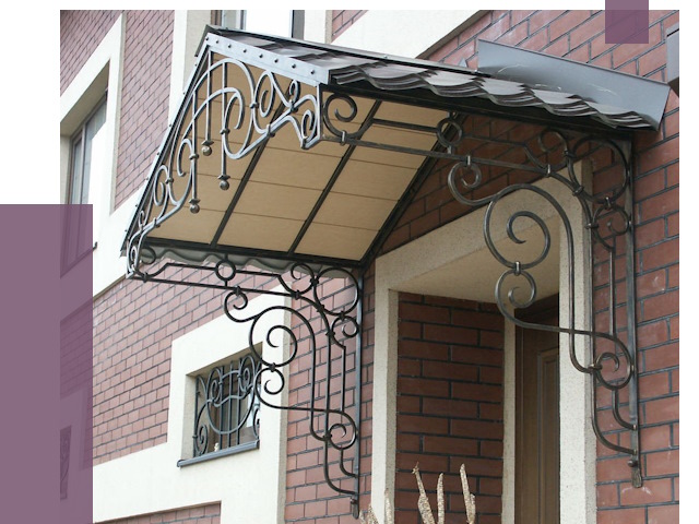 Двускатные козырьки в Петропавловске-Камчатском под ключ от 12951 руб.